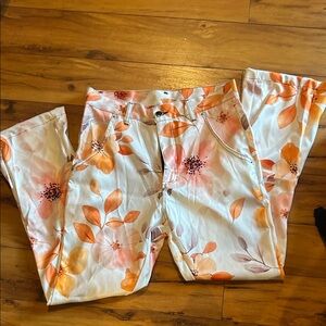Floral Straight Leg Women's Pants